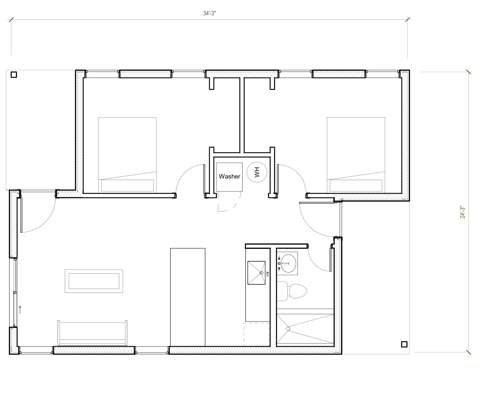 2-Bedroom floor plan